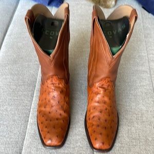 Amazing Tecovas ostrich cowboy boots like new 13D square toe